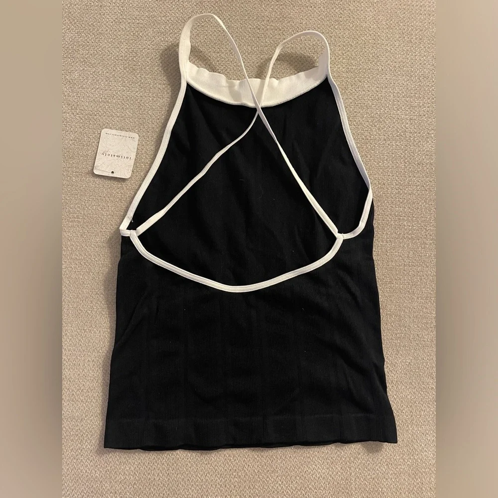 NWT Black Free People High Neck Tank